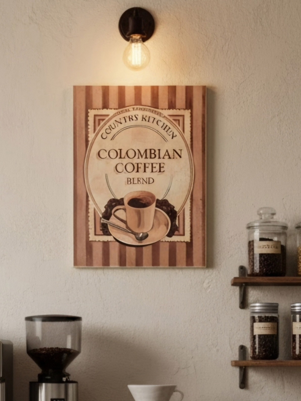 Kirkland's Vintage Farmhouse Kitchen Coffee Sign Plaque – 16" x 12"
